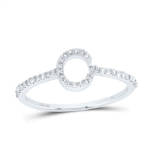 Load image into Gallery viewer, 10K White Gold Diamond Gift Initial "C" Ring 1/6 Cttw - Splendid Jewellery