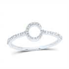 10K White Gold Diamond Gift Initial "C" Ring 1/6 Cttw - Splendid Jewellery