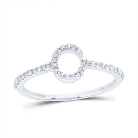 10K White Gold Diamond Gift Initial 