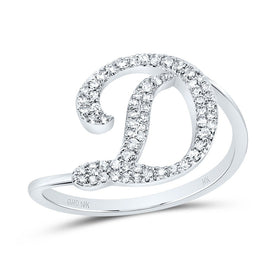 10K White Gold Diamond Gift Initial 