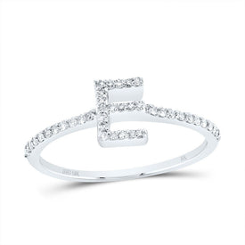 10K White Gold Diamond Gift Initial 