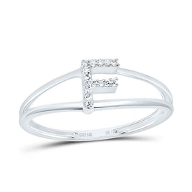 10K White Gold Diamond Gift Initial 