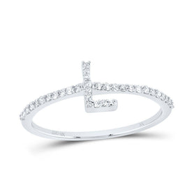 10K White Gold Diamond Gift Initial 