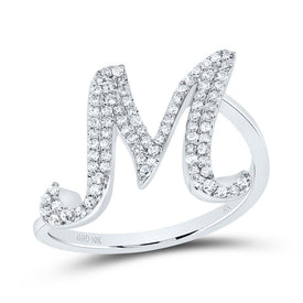 10K White Gold Diamond Gift Initial 