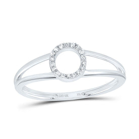 10K White Gold Diamond Gift Initial 