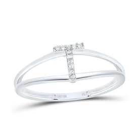 10K White Gold Diamond Gift Initial 