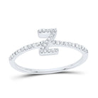 10K White Gold Diamond Gift Initial "Z" Ring 1/6 Cttw - Splendid Jewellery
