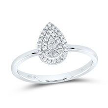 Load image into Gallery viewer, 10K White Gold Diamond Gift Pear Ring 1/6 Cttw - Splendid Jewellery
