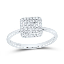 Load image into Gallery viewer, 10K White Gold Diamond Gift Square Ring 1/5 Cttw - Splendid Jewellery