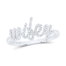Load image into Gallery viewer, 10K White Gold Diamond Gift "Wifey" Women's Ring 1/6 Cttw - Splendid Jewellery