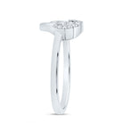 10K White Gold Diamond Heart Ring 1/8 Cttw - Splendid Jewellery
