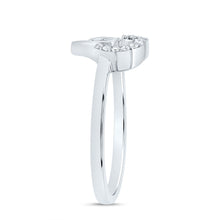 Load image into Gallery viewer, 10K White Gold Diamond Heart Ring 1/8 Cttw - Splendid Jewellery