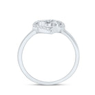 10K White Gold Diamond Heart Ring 1/8 Cttw - Splendid Jewellery