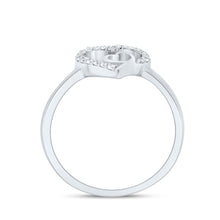 Load image into Gallery viewer, 10K White Gold Diamond Heart Ring 1/8 Cttw - Splendid Jewellery