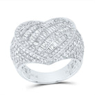 10K White Gold Diamond Heart Ring 2 Cttw - Splendid Jewellery