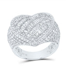 10K White Gold Diamond Heart Ring 2 Cttw - Splendid Jewellery