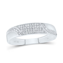 Load image into Gallery viewer, 10K White Gold Diamond Heart Trio Ring Set 1/2 Cttw - Splendid Jewellery