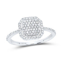 Load image into Gallery viewer, 10K White Gold Diamond Octagon Ring 1/3 Cttw - Splendid Jewellery