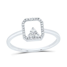 Load image into Gallery viewer, 10K White Gold Diamond Octagon Ring 1/8 Cttw - Splendid Jewellery