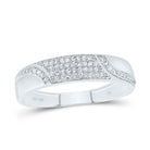 10K White Gold Diamond Oval Trio Ring Set 3/4 Cttw - Splendid Jewellery