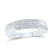 Load image into Gallery viewer, 10K White Gold Diamond Oval Trio Ring Set 3/4 Cttw - Splendid Jewellery