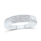 10K White Gold Diamond Oval Trio Ring Set 3/4 Cttw - Splendid Jewellery