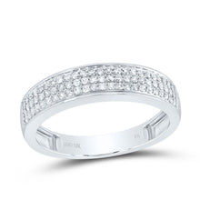 Load image into Gallery viewer, 10K White Gold Diamond Pear Trio Ring Set 1 Cttw - Splendid Jewellery