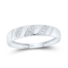 10K White Gold Diamond Pear Trio Ring Set 1/5 Cttw - Splendid Jewellery