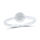 10K White Gold Diamond Ring 1/20 Cttw - Splendid Jewellery