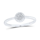 10K White Gold Diamond Ring 1/20 Cttw - Splendid Jewellery
