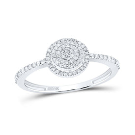 10K White Gold Diamond Ring 1/3 Cttw - Splendid Jewellery