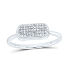 10K White Gold Diamond Ring 1/8 Cttw - Splendid Jewellery