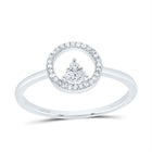 10K White Gold Diamond Ring 1/8 Cttw - Splendid Jewellery