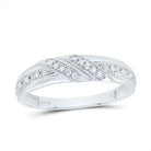 10K White Gold Diamond Square Trio Ring Set 1/3 Cttw - Splendid Jewellery