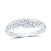 Load image into Gallery viewer, 10K White Gold Diamond Square Trio Ring Set 1/3 Cttw - Splendid Jewellery