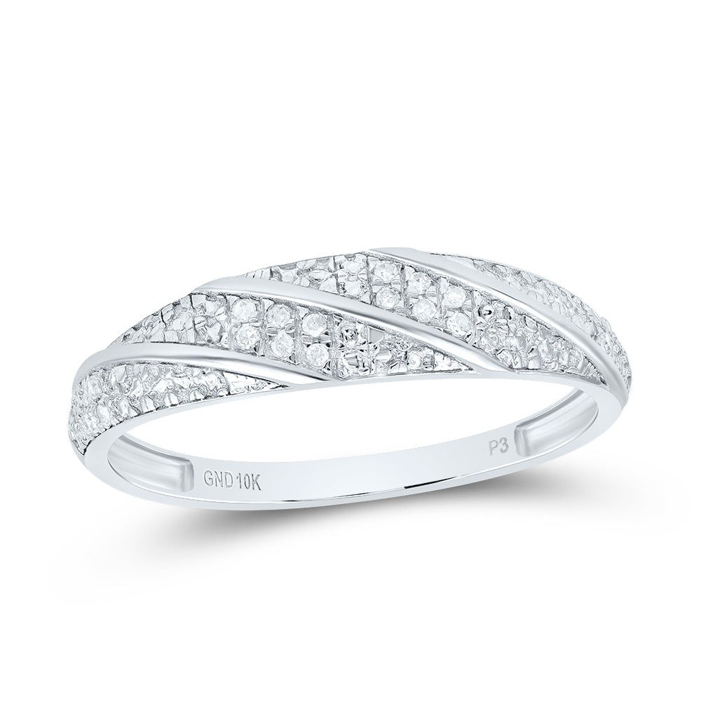 10K White Gold Diamond Square Trio Ring Set 1/4 Cttw - Splendid Jewellery