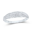 10K White Gold Diamond Square Trio Ring Set 1/4 Cttw - Splendid Jewellery