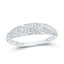 Load image into Gallery viewer, 10K White Gold Diamond Square Trio Ring Set 1/4 Cttw - Splendid Jewellery