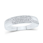 10K White Gold Diamond Square Trio Ring Set 3/4 Cttw - Splendid Jewellery