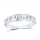 10K White Gold Diamond Square Trio Ring Set 3/8 Cttw - Splendid Jewellery