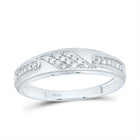 10K White Gold Diamond Square Trio Ring Set 3/8 Cttw - Splendid Jewellery