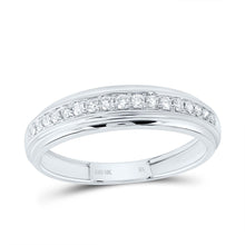 Load image into Gallery viewer, 10K White Gold Diamond Square Trio Ring Set 7/8 Cttw - Splendid Jewellery