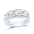 10K White Gold Diamond Trio Ring 1 Cttw - Splendid Jewellery