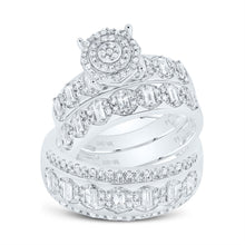 Load image into Gallery viewer, 10K White Gold Diamond Trio Ring 1 Cttw - Splendid Jewellery