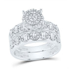 10K White Gold Diamond Trio Ring 3/4 Cttw - Splendid Jewellery