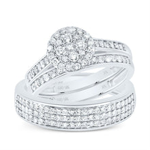 Load image into Gallery viewer, 10K White Gold Diamond Trio Ring Set 1 Cttw - Splendid Jewellery