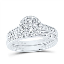 Load image into Gallery viewer, 10K White Gold Diamond Trio Ring Set 1 Cttw - Splendid Jewellery