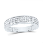 10K White Gold Diamond Trio Ring Set 1 Cttw - Splendid Jewellery
