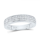 10K White Gold Diamond Trio Ring Set 1 Cttw - Splendid Jewellery
