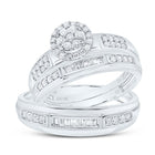 10K White Gold Diamond Trio Ring Set 1/2 Cttw - Splendid Jewellery